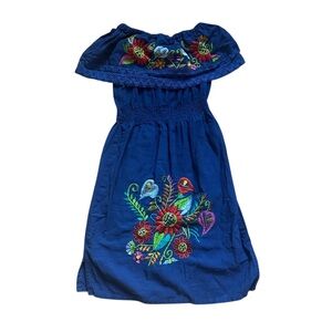 Mexican Embroidered Off Shoulders Dress